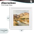 thumbnail image 4 of Stupell Industries Southwestern Wispy Desert River White Framed Print Under Glass, 16 x 16, by Petals Prints Design, 4 of 8