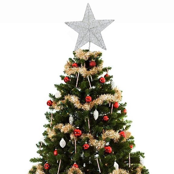 AZXY Christmas Tree Decorations Clearance,Christmas Tree Topper Star with Lights,Gold Led Christmas Tree Topper Lighted