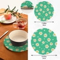 thumbnail image 3 of Fresh Flowers Pattern Cotton Braided Potholders, 2 Pack Heat-Resistant Pads 7.09'' and 9.45'', 3 of 7