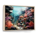 thumbnail image 2 of Designart "Life in Paradise Coral Reef II" Coastal Framed Wall Art - Coastal Blue Coastal Tropical Hallway Framed Wall Art Decor, 2 of 6