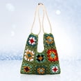 thumbnail image 3 of Bolso de hombro de ganchillo para mujer bolso tejido bohemio bolso tejido floral ahuecado, 3 of 9