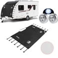 thumbnail image 1 of Universal Caravan Front Towing Cover Waterproof Caravan Front Towing shade Protector With LED lights, 1 of 9