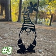 thumbnail image 5 of FNNMNNR Gnomes Ornament Hollow Decorating Black Metal Branch Gnome Garden Decoration Sign Decor for Outdoor, 5 of 10