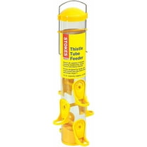 Stokes Select Nyjer Thistle Tube Finch Bird Feeder 38224 Six Feeding Ports Yellow