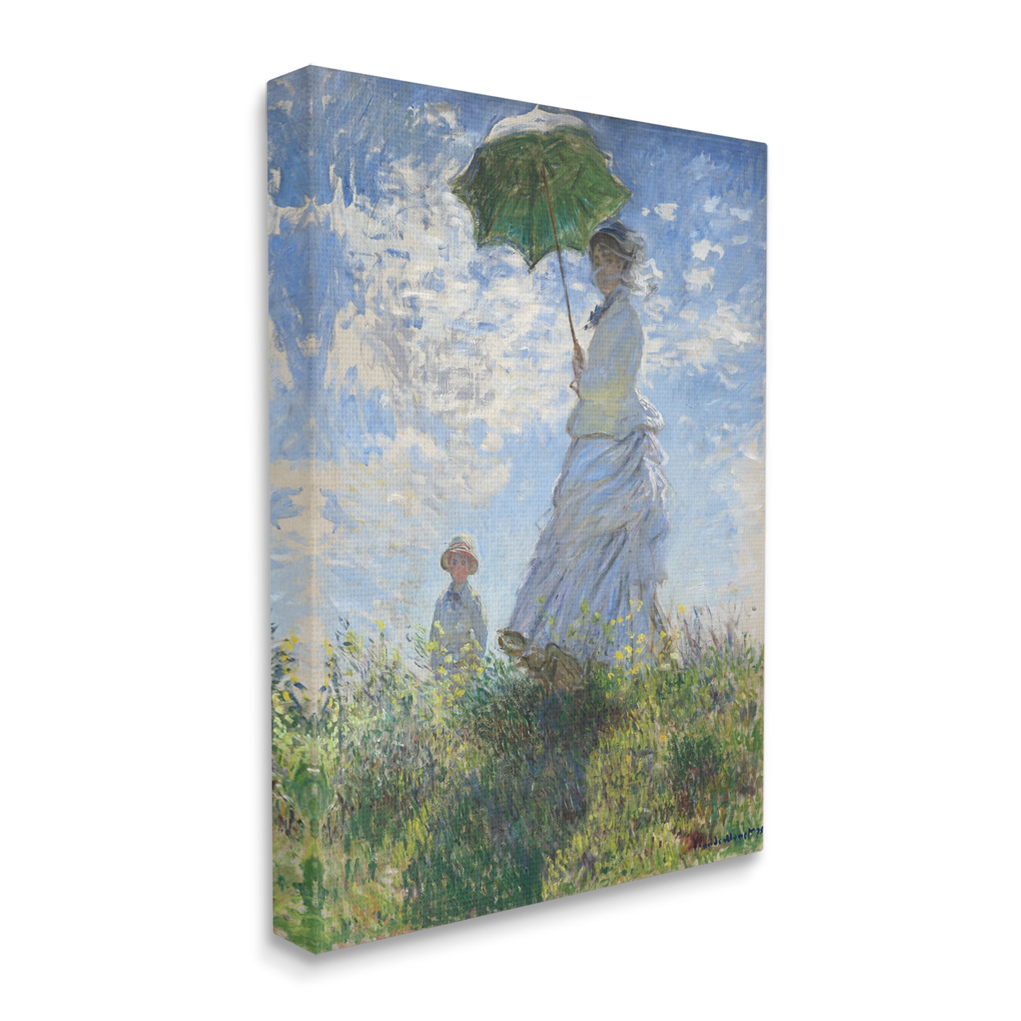 Stupell Industries Woman with a Parasol Classic Claude Monet Painting Painting Gallery Wrapped Canvas Print Wall Art, Design by one1000paintings
