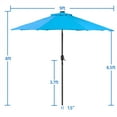 thumbnail image 5 of Renwick 9Ft LED Umbrella for Patio Table, Sky Blue, 5 of 9