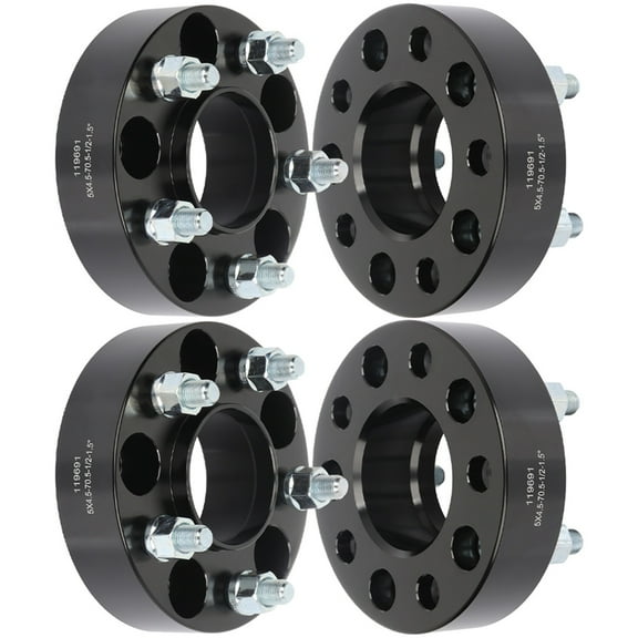 AUTOMUTO 4set 1.5" 5x4.5 70.5 Wheel Spacers adapters with 1/2" Studs fit for Edge for B3000 Fits select: 2000-2001 FORD RANGER, 1998-2014 FORD MUSTANG