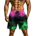 thumbnail image 3 of Rebajas de hoy DDAPJ pyju Men's Graphic Beach Shorts Summer Casual Vacation Shorts Drawstring Waist Swim Trunks with Pockets Hot Pink M, 3 of 9