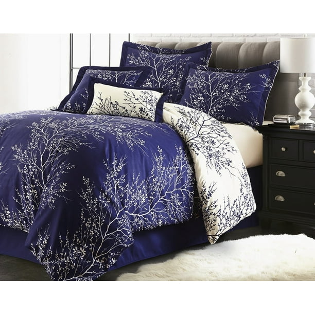 Spirit Linen Home Foliage Print Microfiber Comforter Set (6Piece