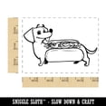 thumbnail image 2 of Dachshund Dashing Hot Dog Wiener Rectangle Rubber Stamp Stamping Scrapbooking Crafting - Large 2.5in, 2 of 7