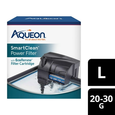 Aqueon SmartClean Power Filter with EcoRenew Filter Cartridge 20-30 Gallon