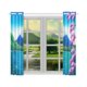 thumbnail image 3 of ABPHQTO Fuji Mountain Sakura Blossom Ventana Cortina Cocina Cortina 65x90 cm (Dos Piezas), 3 of 3