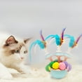thumbnail image 4 of YiJuHui 3pcs Cat Toy, Roly-Poly Self-Hey Funny Cat SticK Kitten Kitty Anti-Boring Artifact Feather Toy Interactive for Indoor, 4 of 6