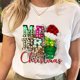 thumbnail image 1 of Camisetas estampadas de Papá Noel para mujer, camiseta de Navidad y Año Nuevo de los años 90, ropa femenina, Tops estampados, camiseta gráfica de dibujos animados a la moda para mujer, 1 of 5