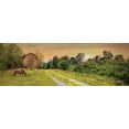 thumbnail image 2 of Deiter, Lori 32x13 Gold Ornate Wood Framed with Double Matting Museum Art Print Titled - Good Grazing, 2 of 4