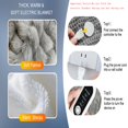 thumbnail image 2 of Heated Blanket Electric Blanket,Cozy Faux Rabbit Fur & Soft Flannel Warm Heater Throw Blanket with 5 Fast Heating Levels &10Hours Auto-Off Over-Heat, 2 of 7