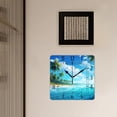 thumbnail image 3 of 10 Inch Wall Clock Battery Operated Silent Clock Decorative for Office, Kitchen, Outdoor, Living Room，Palm Trees Beach Astronaut Hawaiian Tropical Seashore Multicolor, 3 of 4