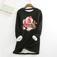 thumbnail image 1 of Vêtements d'Automne pour Femmes Mode de Noël Imprimé Manches Régulières Hiver Ample Vacances Décontracté Manches Col Rond Chemise Hauts Tenues d'Hiver pour Filles en Liquidation, 1 of 5
