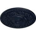 thumbnail image 3 of 33 7/8"OD x 2 3/8"P Rose Ceiling Medallion (Fits Canopies up to 13 1/2"), Hand-Painted Midnight Dream, 3 of 5