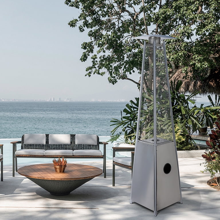 Patio Heaters Tall Propane, Portable Heater 40000 btu for Outside, Outdoor  Heaters for Patios Garden Patio Party Wedding, Silver, LJ2051 - Walmart.com