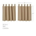 thumbnail image 2 of VHC Brands Stitched Burlap Farmhouse Curtain, White, Tier Set of 2 Panels 36x36, 2 of 10