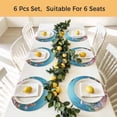 thumbnail image 5 of Turtle Coastal Round 15 Inch Placemats Set of 6, Nautical Ocean Summer Beach Coral Octopus HeatResistant Non Slip Place Mats for Dining Table, Wipeable Braided Kitchen Table Mats for Housewarming, 5 of 9