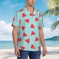 thumbnail image 5 of Goofa Watermelon Hawaiian Shirt for Men, Unisex Summer Beach Casual Short Sleeve Button Down Shirts,Aloha Tropical Floral print shirt-Medium, 5 of 9