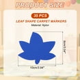 thumbnail image 2 of Uxcell 4 Inch Carpet Spot Markers, 35Pcs Leaf Shape Floor Dots for Classroom Decoration, Dark Blue, 2 of 7