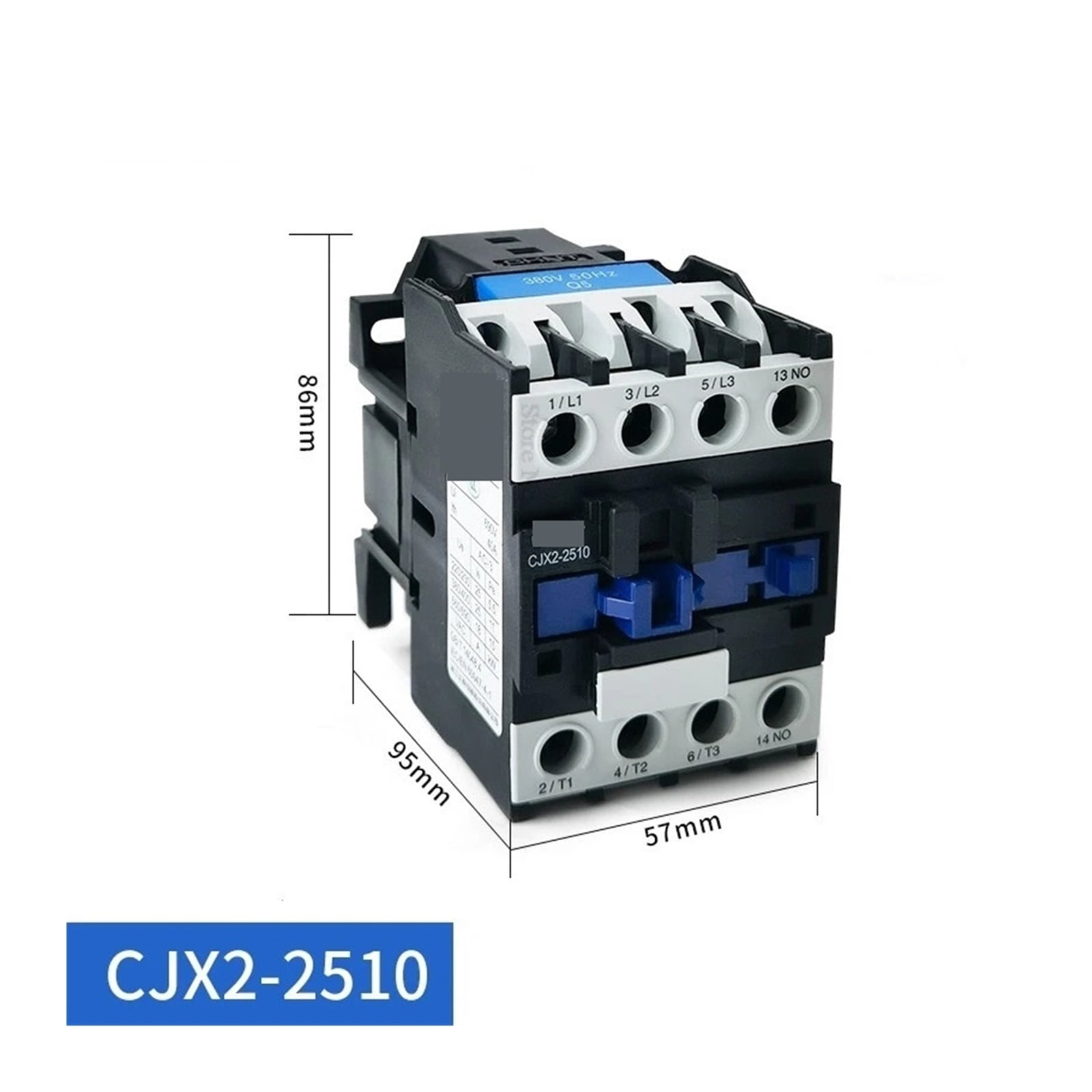 CJX2-2510 1NO CJX2-2501 1NC DIN Rail Mount Electric Power AC Contactor 25A Coil Voltage 380 220 110 36V 24V ,Replace Most