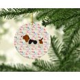 thumbnail image 2 of Basset Hound Merry Christmas Ceramic Ornament 2.8 in x 2.8 in, 2 of 3