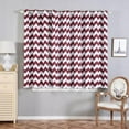 thumbnail image 3 of Efavormart 2 Panels White/Burgundy Polyester Chevron Design Thermal Insulated Blackout Room Darkening Grommet Top Curtain 52"x64", 3 of 9