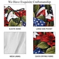 thumbnail image 4 of luoweisi Men's Beach Shorts Quick Dry Swim Trunks with Mesh Lining American Flag and Plants M, 4 of 5