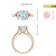 thumbnail image 5 of ANGARA Natural Solitaire Cushion 2.7 ct Aquamarine Split Shank Engagement Ring in 14K Rose Gold for Women (Size-9mm) | March Birthstone, Anniversary, Jewelry Gift for Women | Natural Aquamarine Ring, 5 of 10