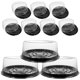 thumbnail image 3 of 10 unidades de recipientes de plástico transparente para alimentos, pasteles y otros artículos, con tapa, de 20 cm (8 pulgadas)., 3 of 8