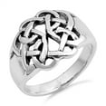 thumbnail image 1 of Oxidized Celtic Endless Knot Wide Ring .925 Sterling Silver Band Jewelry Female Male Unisex Size 9, 1 of 4