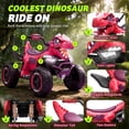 thumbnail image 2 of 24V Dinosaur Kids Ride On Car, 2 Seater Power Ride On Toy for Kids with Remote Control, Bluetooth, USB, 4-Wheel Suspension, Dinosaur Electric Toy Car for Boys and Girls Ages 3-8, 2 of 8