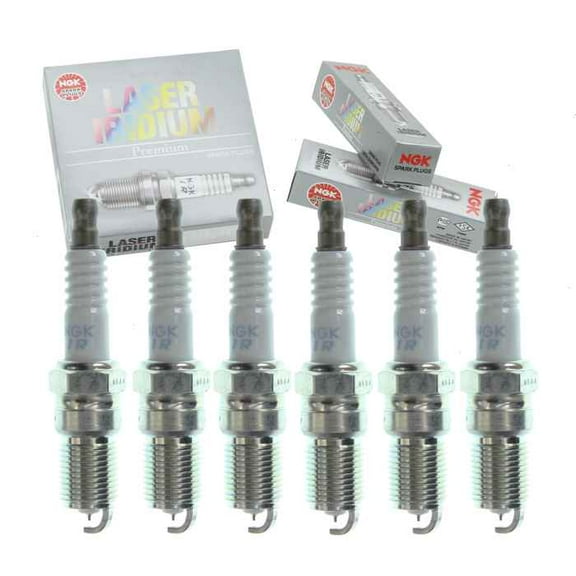 6 pc NGK Laser Iridium Spark Plugs compatible with Chevrolet Silverado 1500 4.3L V6 1999-2003