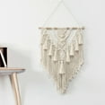 thumbnail image 3 of Macrame Woven Wall Hanging Boho Geometric Woven Tapestry Beige &, 3 of 7