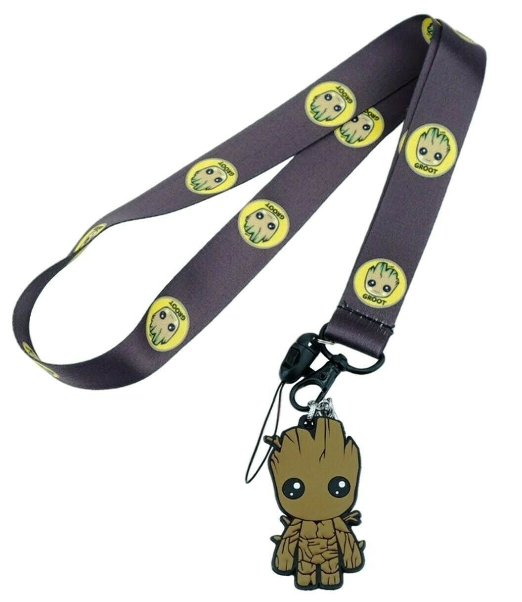 Marvel Guardians of The Galaxy Groot Lanyard with ID Holder & Charm New 
