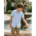 thumbnail image 3 of Lanbubble Boy's Button Down Shirts Hawaiian Aloha Short Sleeve Shirt Tops 3-10T, 3 of 6