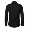thumbnail image 4 of XIAOCHA Men's Ruffled Button Down Shirt Long Sleeve Frilled Front Shirt Comfortable Vintage Formal Shirt, 4 of 4
