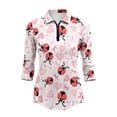 thumbnail image 2 of Uorisanigo Cute Ladybug Women's Golf Top Breathable Women's Dry-Fit Golf Polo Shirts Casual Versatile 3/4 Roll Sleeve Quarter Zip Tennis Tops Fashionable Outing Wear for Women, 2 of 7
