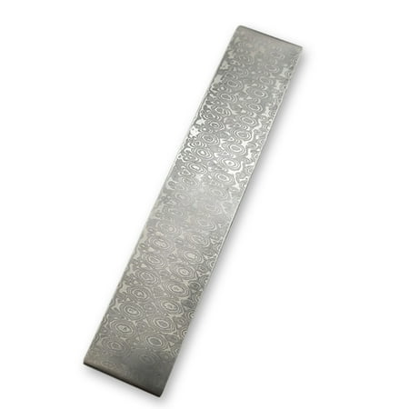 

Walmeck Damascus Steel Billet Patterned Steel Cutter Embryo Forging Materials Quenched Smoothed for Cutter DIY Multipurpose Material