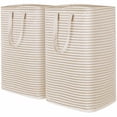 thumbnail image 1 of Cesto de ropa Lifewit, tamaño grande, plegable, 2 unidades, 160 L, color beige, 1 of 8