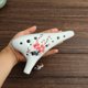 thumbnail image 3 of Ocarina de cerámica de 12 agujeros, idea de regalo pintada a mano para músico principiante, fácil de aprender 367, 3 of 5