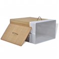 thumbnail image 2 of vidaXL Bamboo Laundry Bin Rectangular Natural, 2 of 5