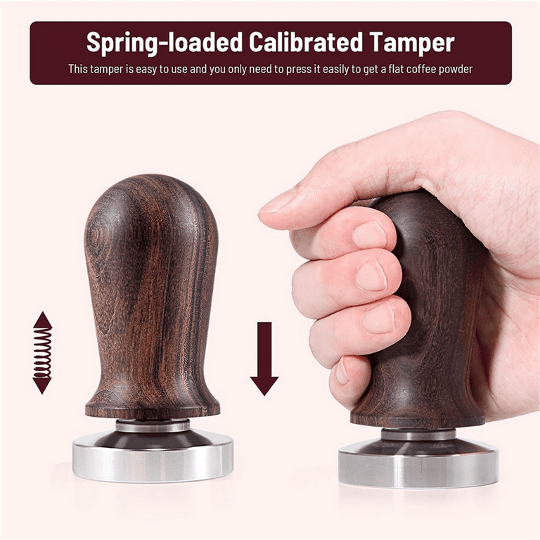 51mm Espresso Tamper, Coffee Tamper, for Espresso Machine Accessories,  Premium Barista Coffee with Calibrated Spring Loaded, 100% Flat Stainless  Steel