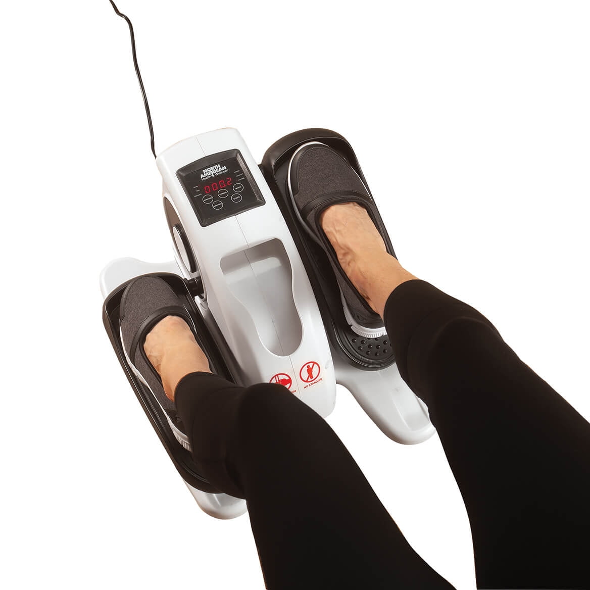 Under Desk Sitting Elliptical Exerciser XL – Compact Pedal Exerciser with Remote Control. Smooth Stride Motion