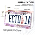 thumbnail image 3 of Aluminum License Plate Frame 2 Pack Car Exterior Accessory Car Tag Holder for Front Rear Plates Cars Decor Lavender and Pink Flowers, 3 of 7