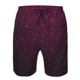 thumbnail image 3 of Zufioo Dark Purple Glitter for Men's Casual Beach Shorts, Sports Fitness Quick-drying Drawstring Shorts with Pockets for Home Wear-XX-Large, 3 of 6